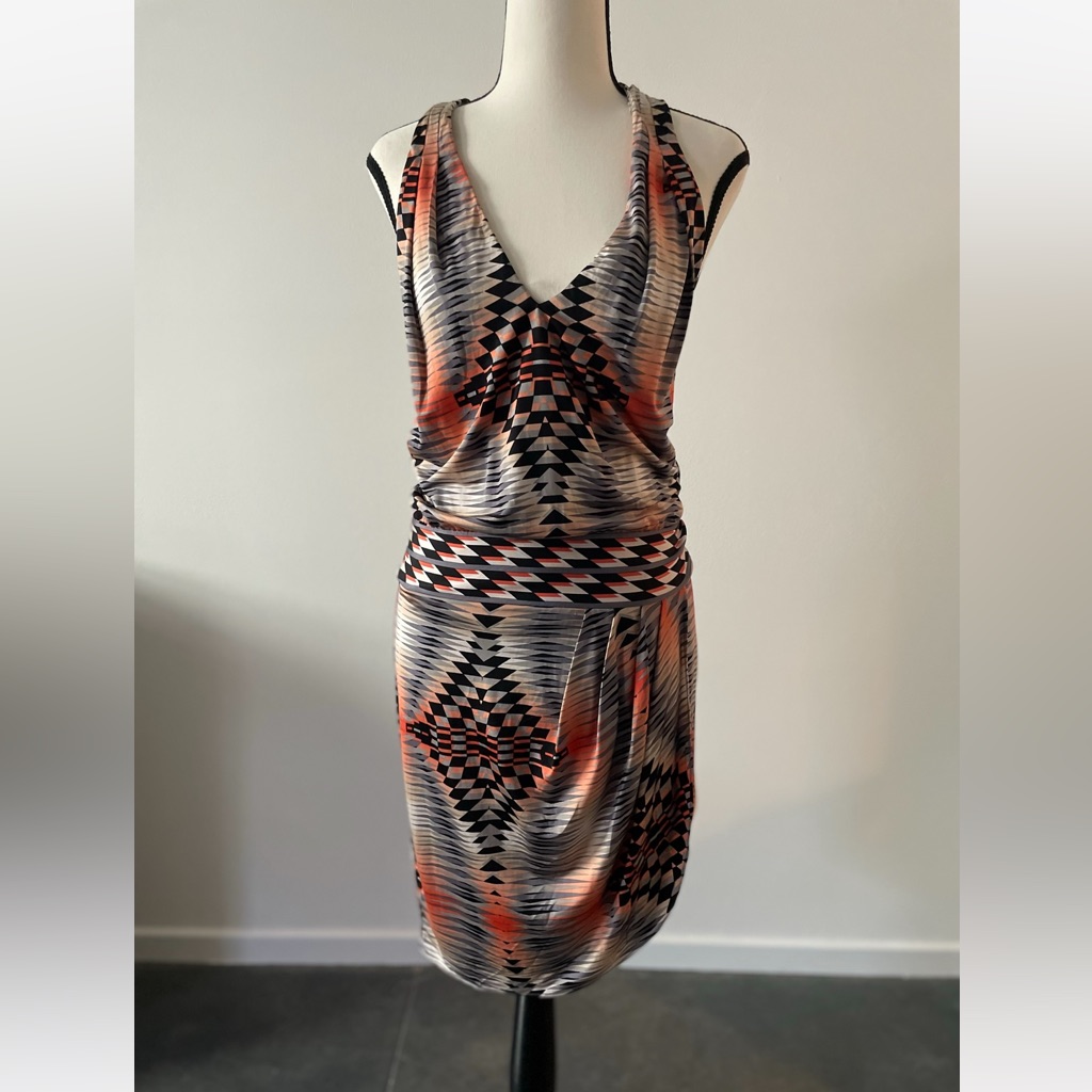 Bcbgmaxazria Halter Pattern Dress Xs
